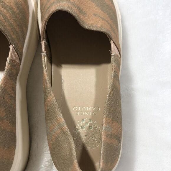 Vince Camuto Abbinna Canvas Platform Sneaker Shoes Muted Beige Tie Dye Size 8 M - Picture 6 of 12